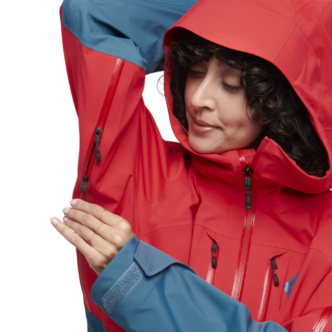 Black Diamond Recon Lt Stretch Shell лижна куртка жіноча, кораловий червоний-creek синій