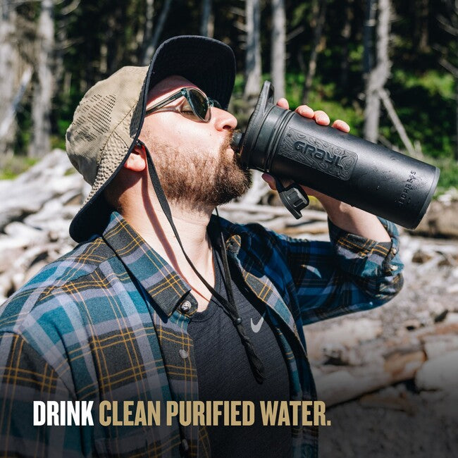 GRAYL GeoPress Purifier фільтраційна пляшка, сіро-чорна