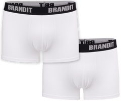Brandit боксери з логотипом 2 шт., біло-біла