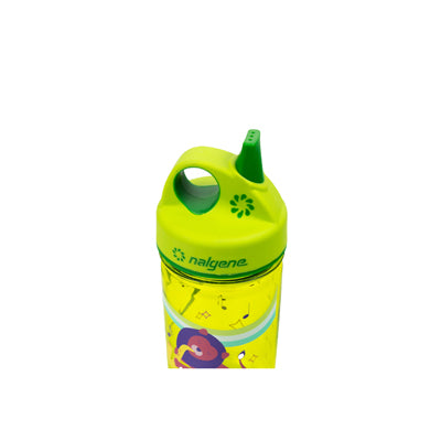 Nalgene Grip-n-Gulp Sustain пляшка для води дитяча 0,35 л з кришкою, зелена, музичний лев