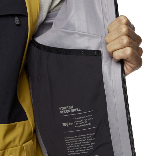 Black Diamond Recon Stretch Ski Shell лижна куртка чоловіча, бурштиновий