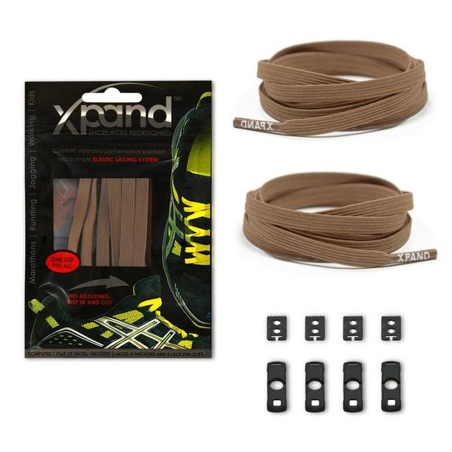 Xpand Elastic еластичні шнурки для взуття, коричневі