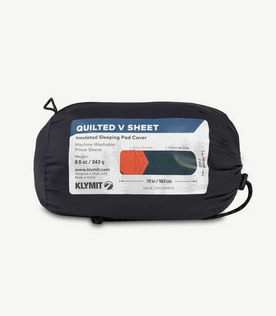 Klymit V Sheet Pad чохол для килимка, помаранчево-сірий