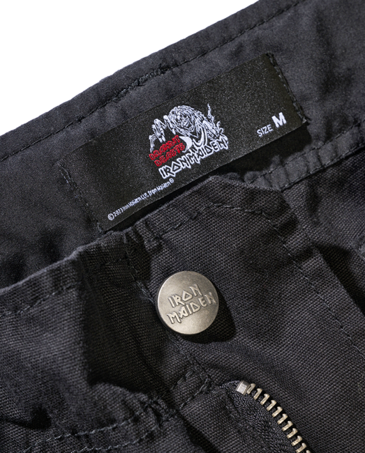 Brandit Iron Maiden The Number of The Beast краткі шорти Savage black edition, чорні