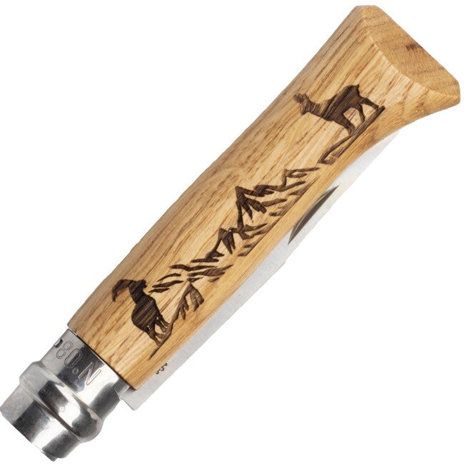 Opinel VRI N°08 Inox складаний ніж із мотивом серни Animalia 2019