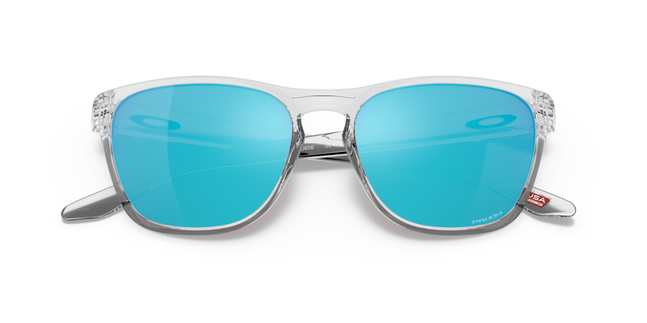 Oakley MANORBURN сонячні окуляри з оправою Polished Clear та зі скельцями Prizm Sapphire 56