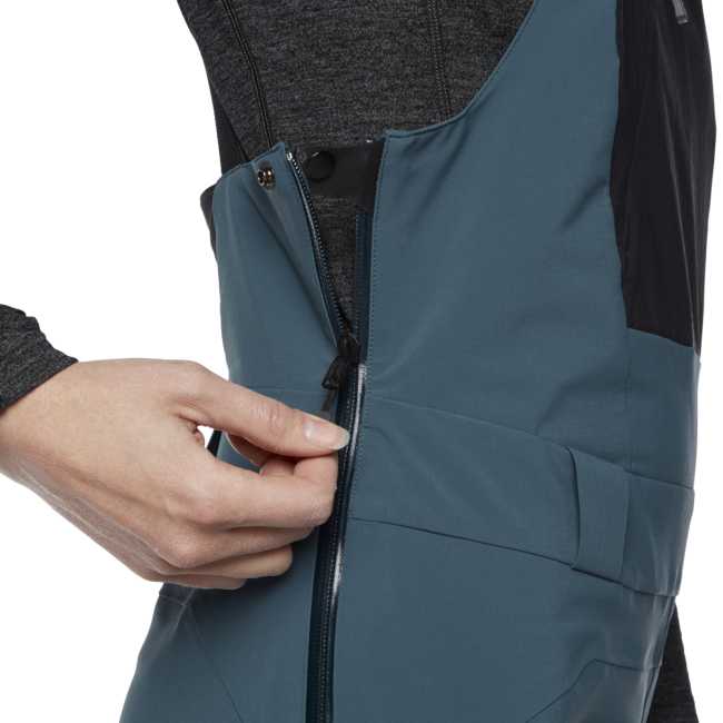 Black Diamond Recon Stretch Bibs штани жіночі з тратами, азурит