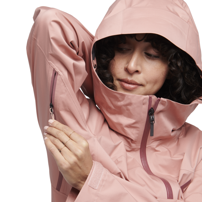Black Diamond Stormline Stretch Rain Shell непромокаюча куртка жіноча, chalk рожевий