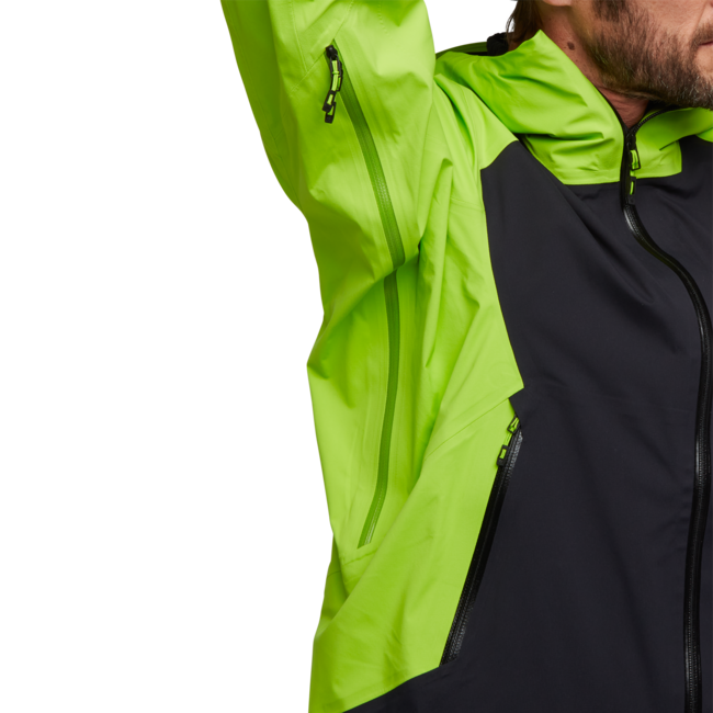 Black Diamond Recon Lt Stretch Shell лижна куртка чоловіча, чорна-лаймово-зелена