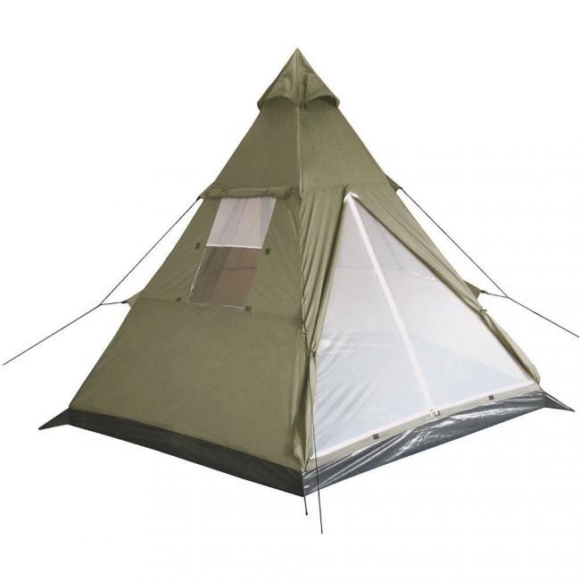 MFH індійський намет tipi на 3 людей, оліваковий, 290x270x225 см