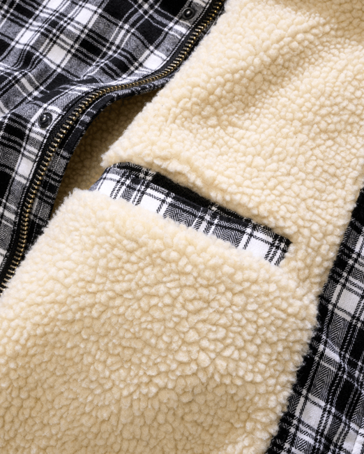 Brandit Classic Sherpa куртка, біло-чорна