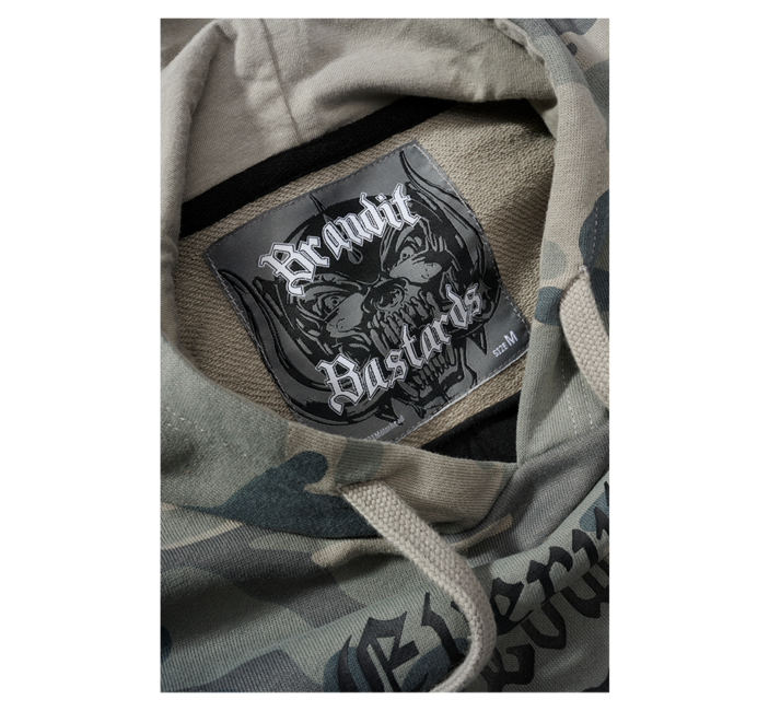 Brandit Motörhead толстовка з капюшоном, сіра камуфляж