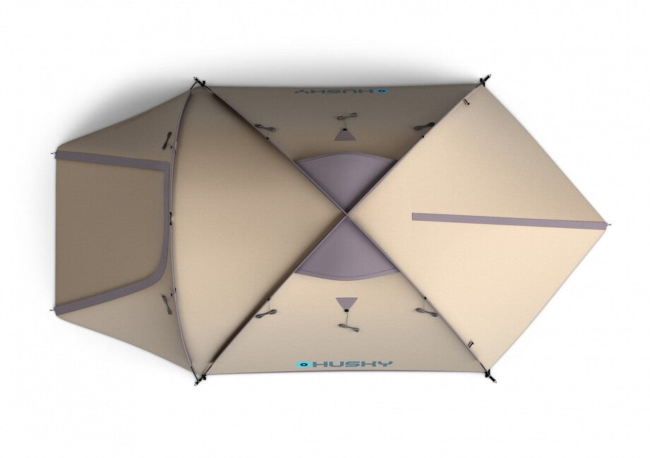 Husky Bizon 3 Plus сімейний трекінговий намет для 3 осіб, light brown