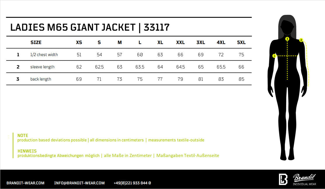 Brandit M65 Giant куртка жіноча, чорна
