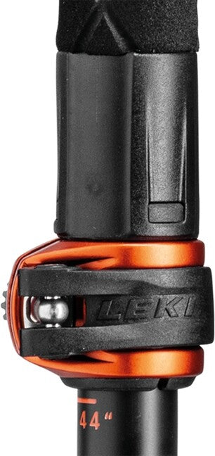 LEKI Makalu FX Carbon треккінгові палиці, чорно-помаранчево-природна вуглецева, 110–130 см