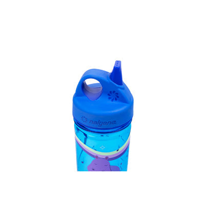 Nalgene пляшка для води Grip-n-Gulp Sustain дитяча 0,35 л з кришкою, синя, музичний бегемот