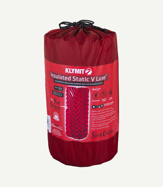 Klymit Static V Luxe ізольована килимок, червоний