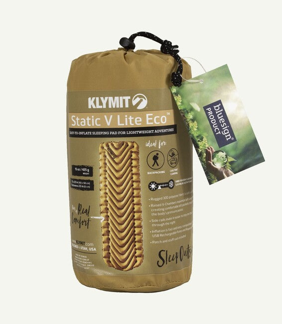 Klymit Static V Lite ECO килимок, світлозолотий