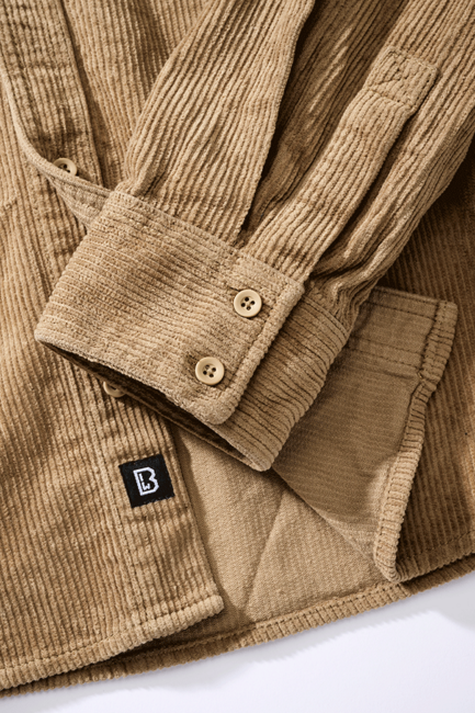 Brandit Corduroy Classic рубашка з довгими рукавами, верблюжа