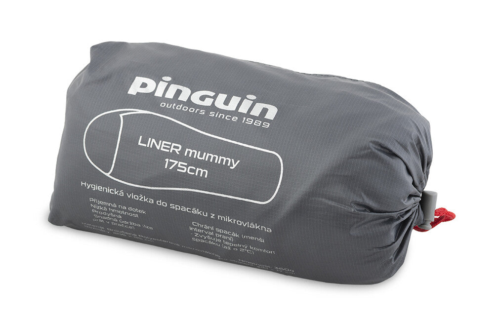Pinguin Liner Mummy гігієнічна вставка до спального мішка, сіра, 175cm