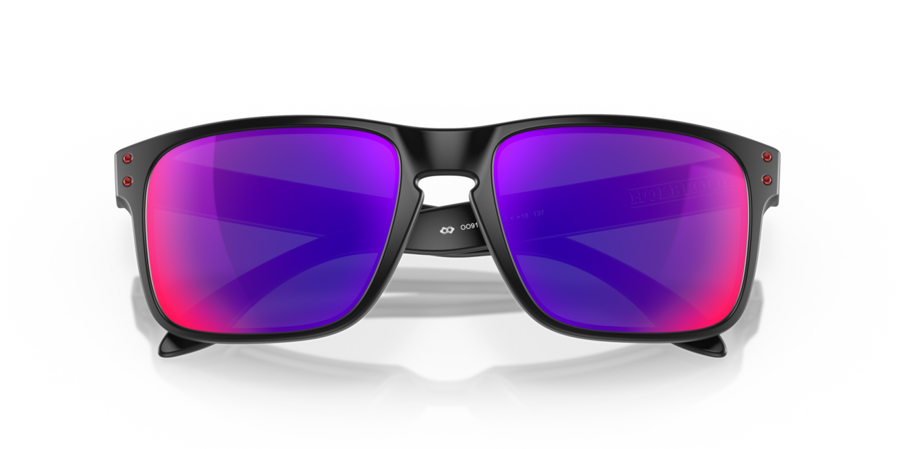 Oakley HOLBROOK сонячні окуляри з матовою чорною оправою та червоними спектральними лінзами Positive Red Iridium, 57