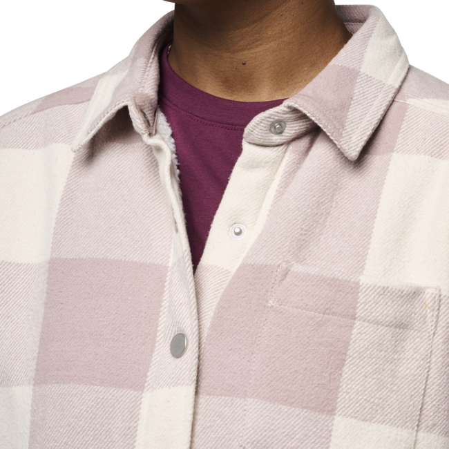 Black Diamond Project Lined Flannel фланелева рубашка жіноча, блідий беж-молочно-біла клітка
