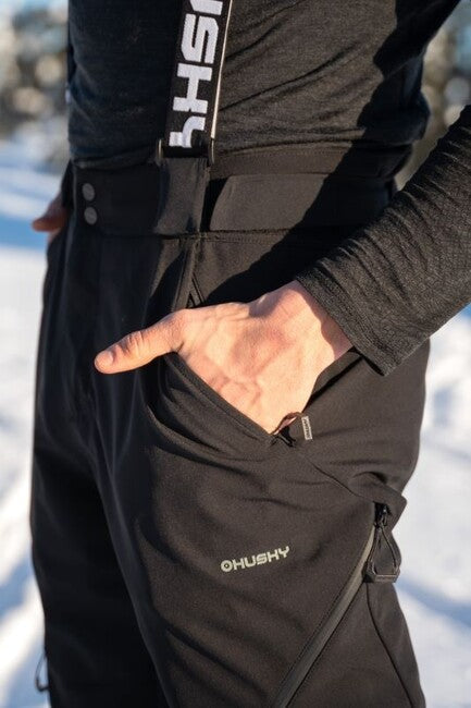 HUSKY Galti лижні штани чоловічі, чорні