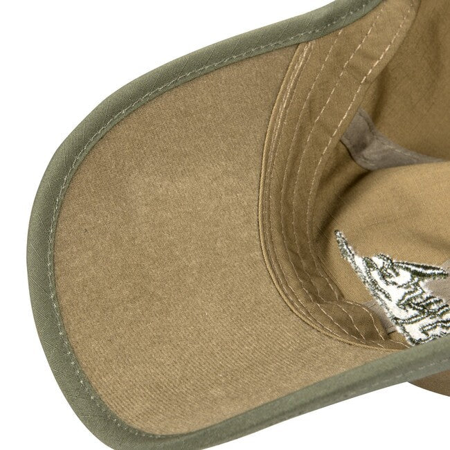 Helikon-Tex кепка PolyCotton Ripstop з логотипом, койотовий коричневий / оливково-зелений