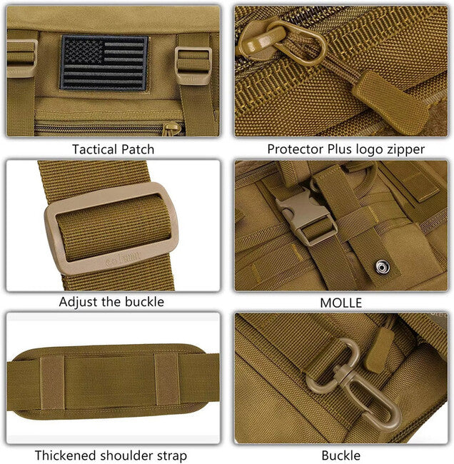 DRAGOWA Tactical Shrapnel тактична сумка на плече, чорна