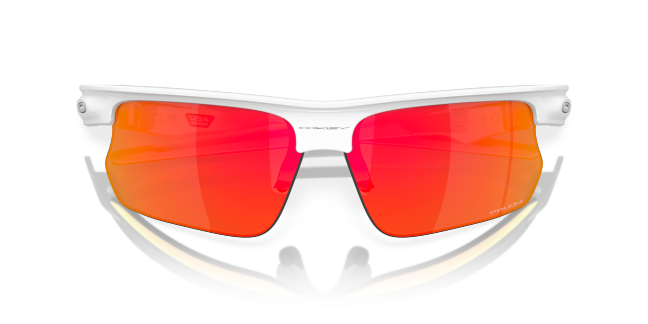 Oakley BISPHAERA сонячні окуляри з оправою polished white та лінзами prizm ruby, 68