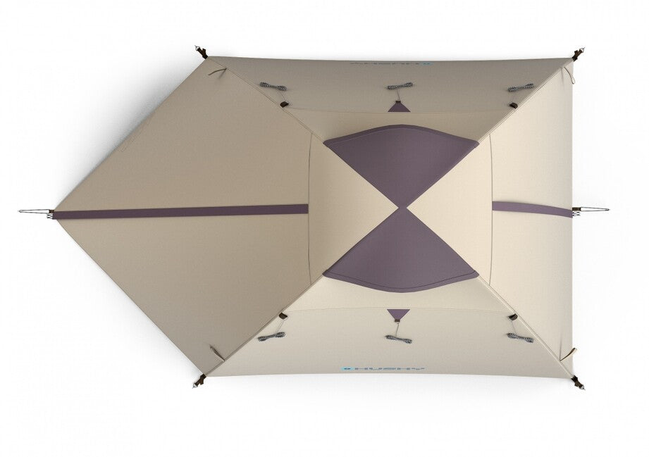 Husky Bird 3 Plus ultralight експедиційний намет для 3 осіб, Black Coating light brown