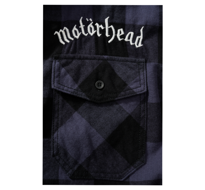 Brandit Motörhead Check сорочка з довгими рукавами, чорна-сіра