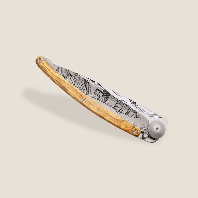Deejo Tattoo Wood закривний ніж Lighthouse