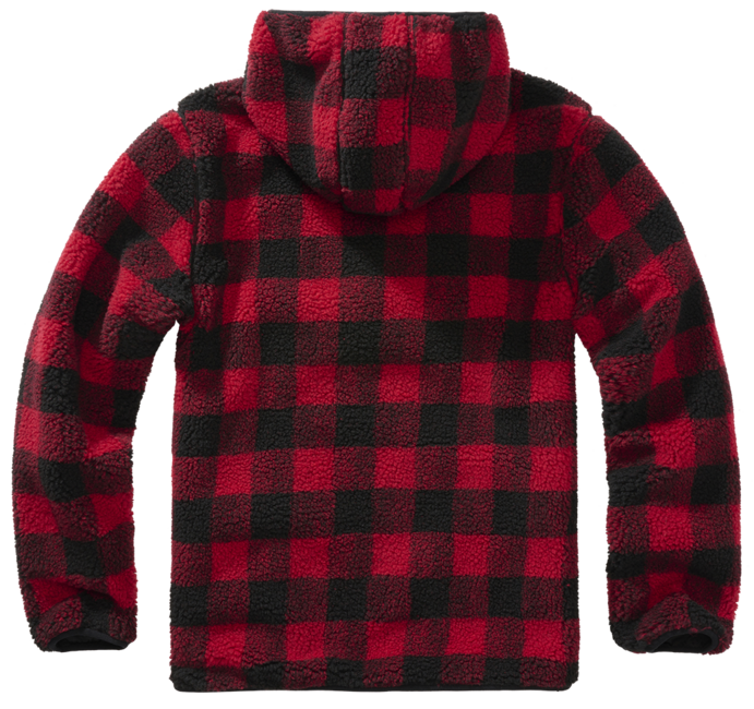 Brandit Worker пуловер Teddyfleece, червоно-чорний