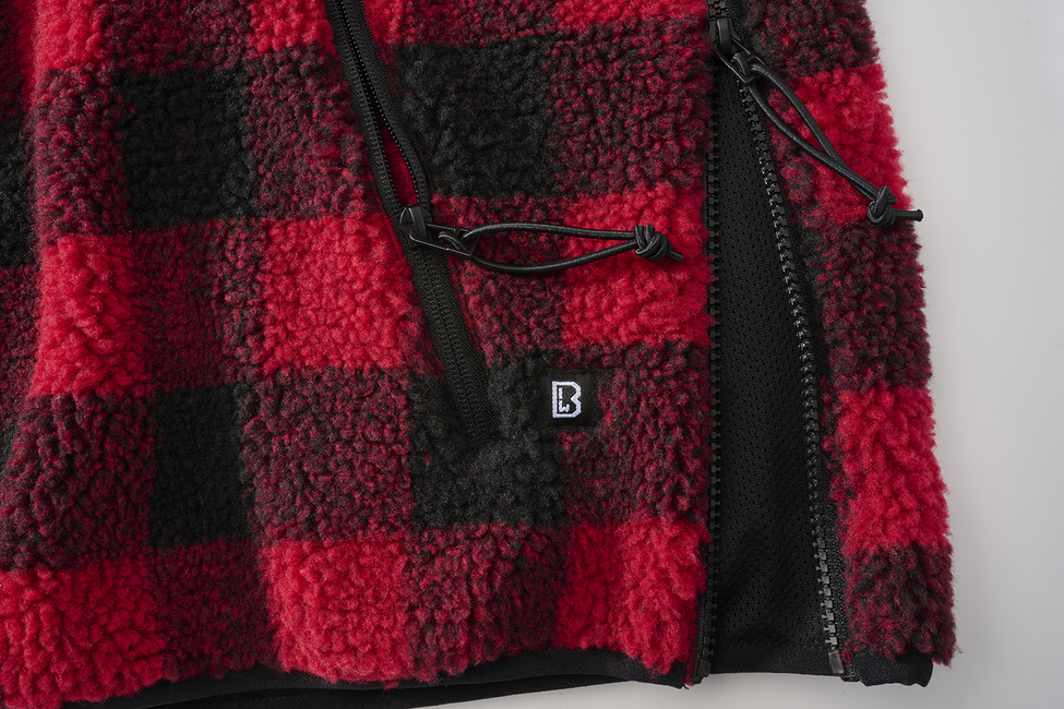 Brandit Worker пуловер Teddyfleece, червоно-чорний