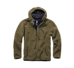 Brandit Teddyfleece Worker куртка флісова з капюшоном, оливкова