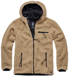Brandit Worker куртка флісова з капюшоном Teddyfleece, верблюжа
