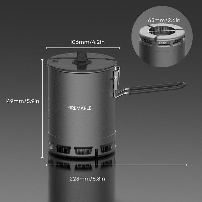 Fire Maple Petrel Ultralight алюмінієвий каструля з кришкою 600 ml