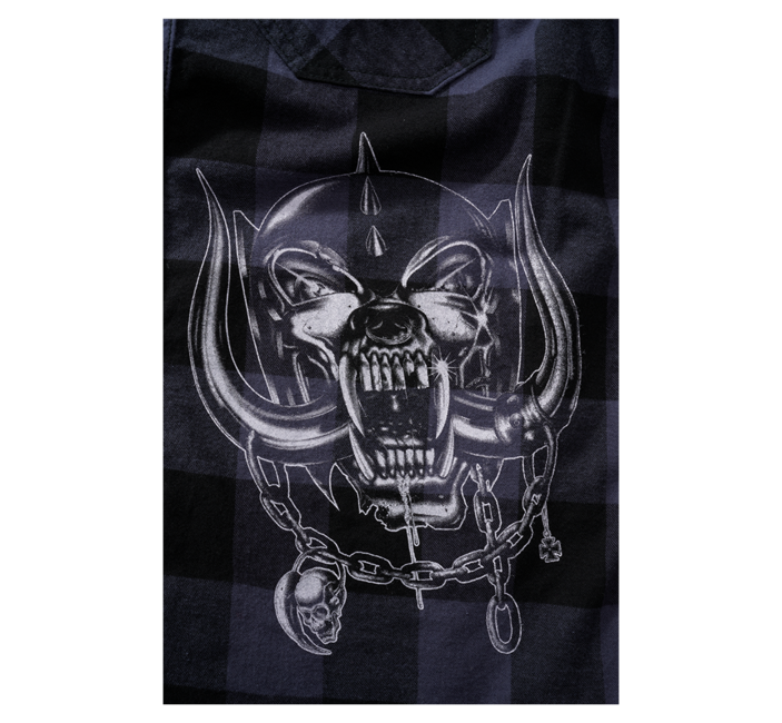 Brandit Motörhead Check сорочка з довгими рукавами, чорна-сіра