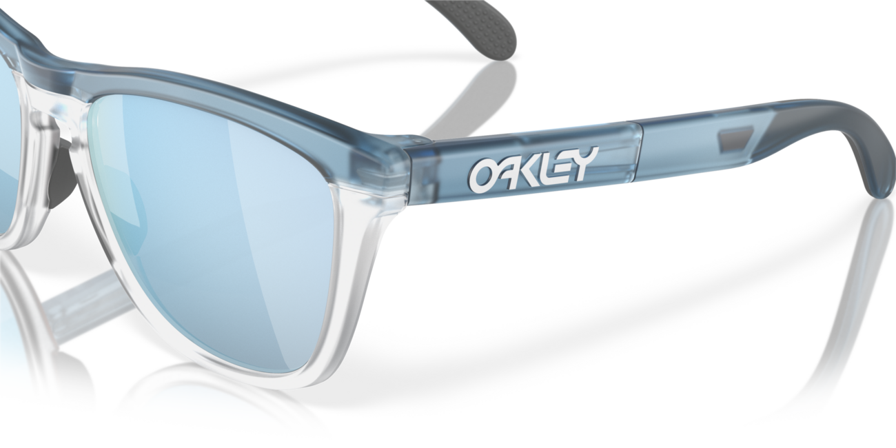 Oakley FROGSKINS RANGE сонцезахисні окуляри з оправою Trans Stonewash/Clear і скельцами Prizm Deep Water Polarized, 55