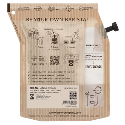 The Brew Company миттєва кава Бразилія у пакетиках, 22 г