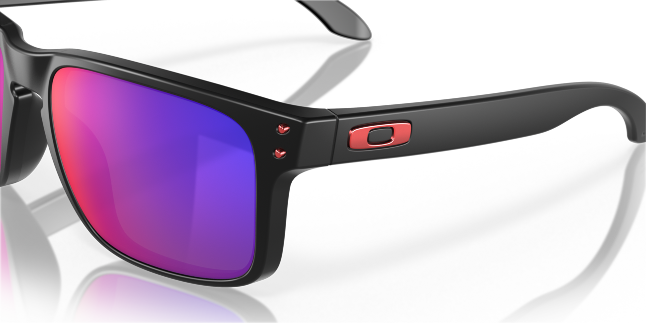 Oakley HOLBROOK сонячні окуляри з матовою чорною оправою та червоними спектральними лінзами Positive Red Iridium, 57