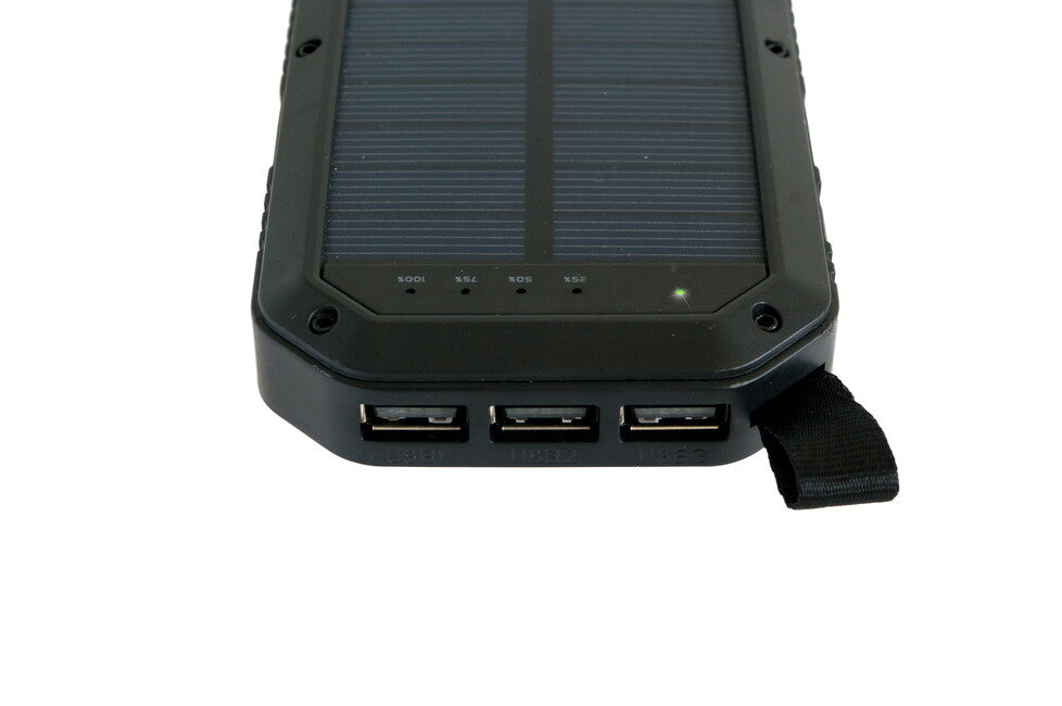 BasicNature повербанк 8000 mAh з сонячною зарядкою та LED ліхтарем, 8000 mAh