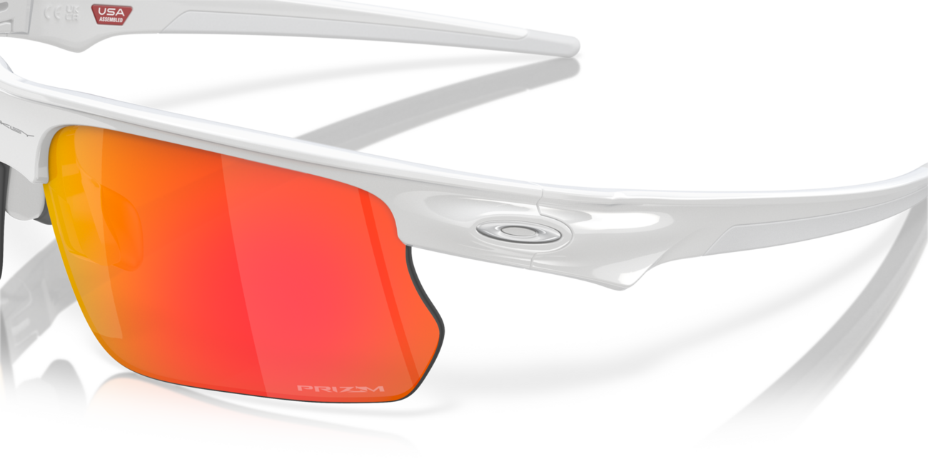 Oakley BISPHAERA сонячні окуляри з оправою polished white та лінзами prizm ruby, 68