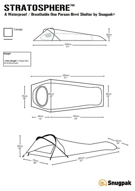 Snugpak Stratosphere біваковий намет, оливковий