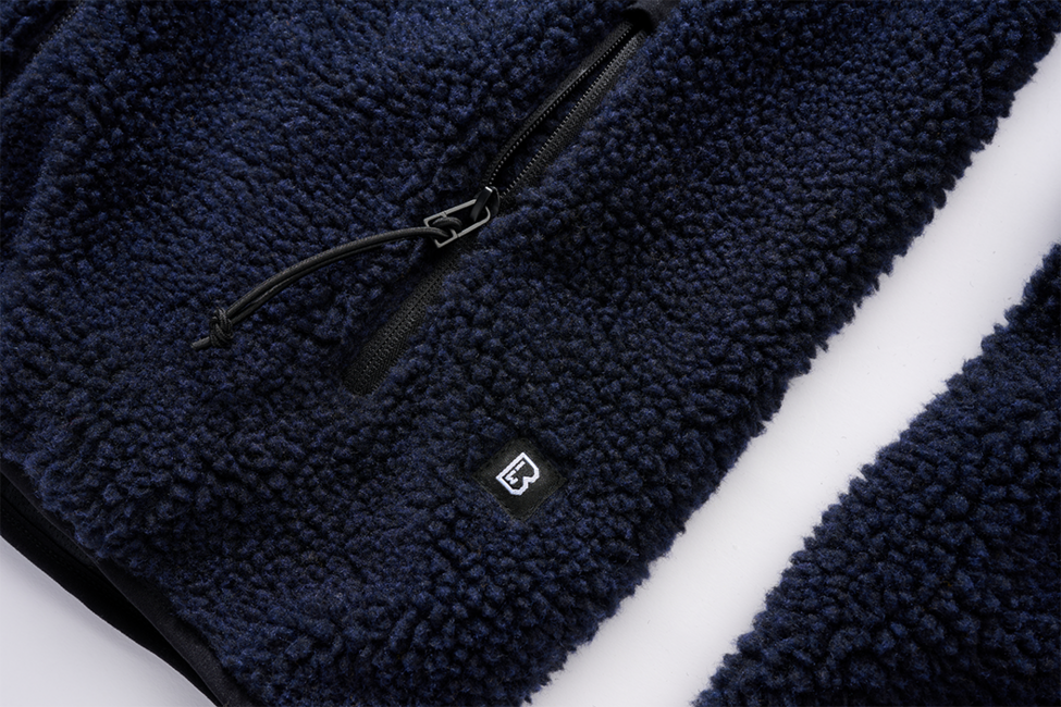 Brandit Worker куртка флісова з капюшоном Teddyfleece, темно-синя
