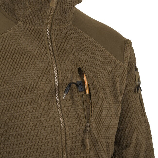 Helikon-Tex ALPHA HOODIE толстовка з капюшоном Grid Fleece, темно-сірий