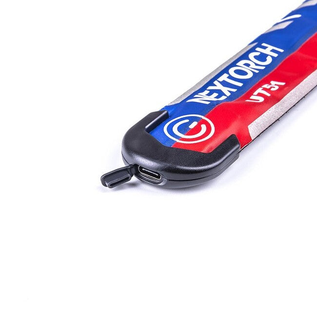 NexTorch® UT51 L мигаюча безпекова стрічка, червоно-синя