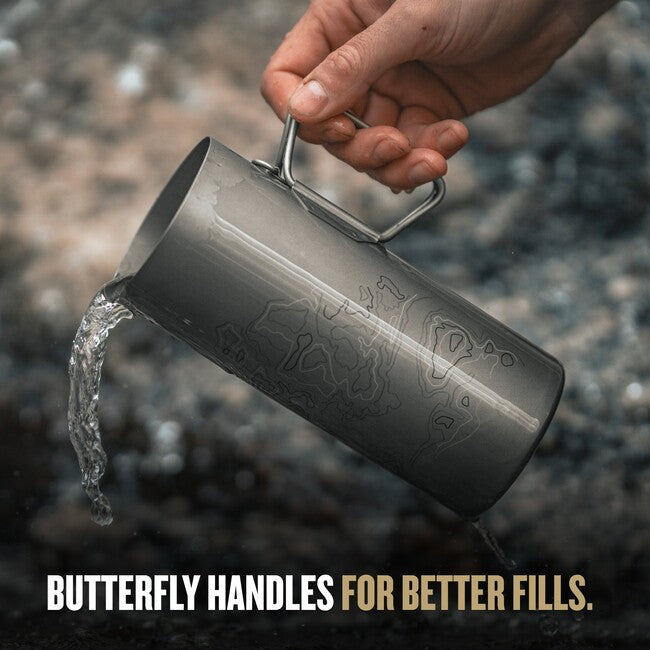 GRAYL GeoPress™ Titanium Purifier фільтраційна пляшка + Cook Lid, чорна скритна