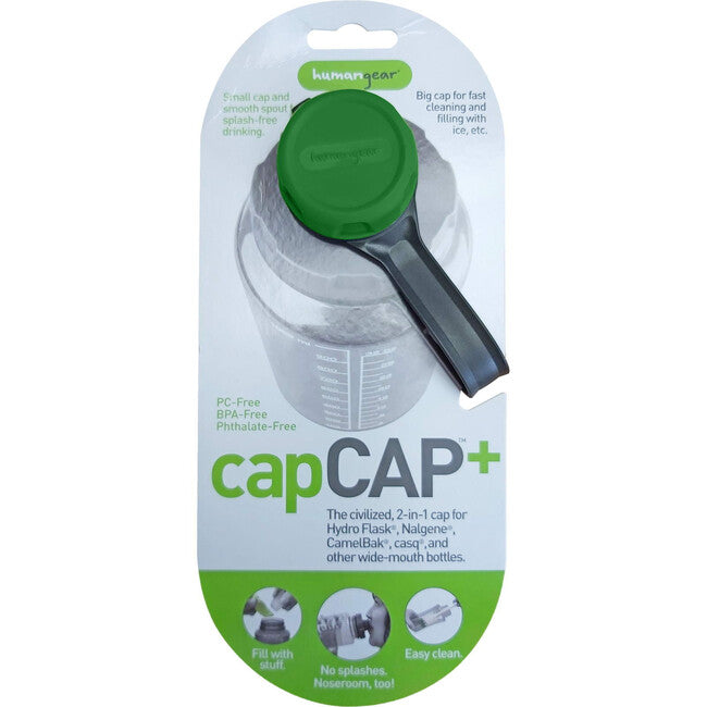 Humangear capCAP+ кришка для пляшки, зелена, діаметр 5,3 см